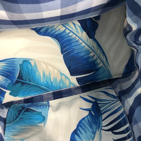 Large Tropical Palm Print Cotton Canvas Tote Bags - Picture 10 of 16